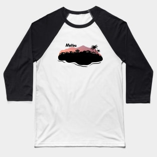 Pink Skies Malibu Baseball T-Shirt